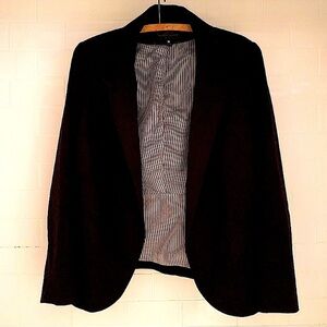 Worthington Black Blazer with Black and White Striped Lining Size 1X